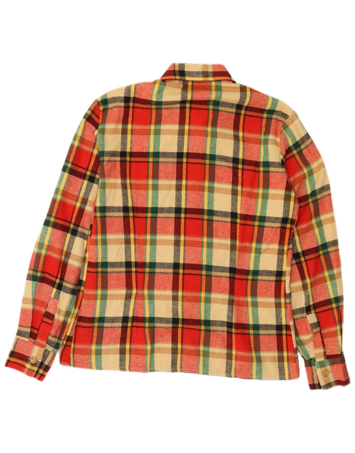 Vintage Womens Flannel Shirt IT 50 XL Red Check