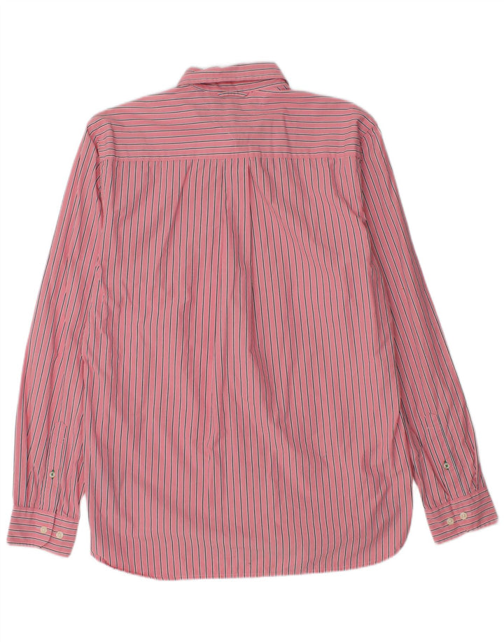TOMMY HILFIGER Mens Coupe Ajustee Custom Fit Shirt Medium Pink Striped