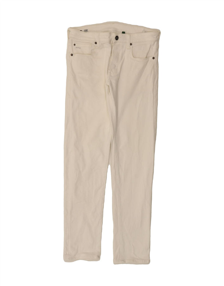 G-STAR Womens 3301 Slim Jeans W31 L32  White Cotton Vintage G-Star and Second-Hand G-Star from Messina Hembry 