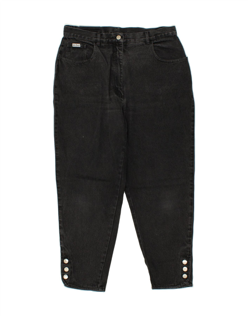 JOHN BANER Womens Tapered Cropped Jeans W33 L26  Black Vintage John Baner and Second-Hand John Baner from Messina Hembry 