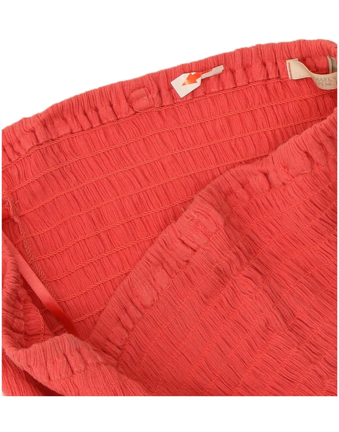 Marks & Spencer Womens Strapless Dress UK 12 Medium  Red Cotton