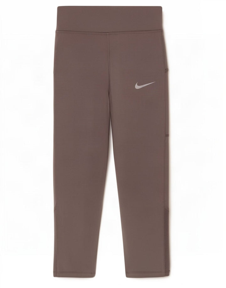 Nike Womens Dri Fit Capri Leggings UK 10 Small Grey
