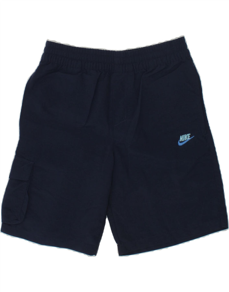 NIKE Boys Sport Shorts 5-6 Years Medium Navy Blue Polyester | Vintage Nike | Thrift | Second-Hand Nike | Used Clothing | Messina Hembry 