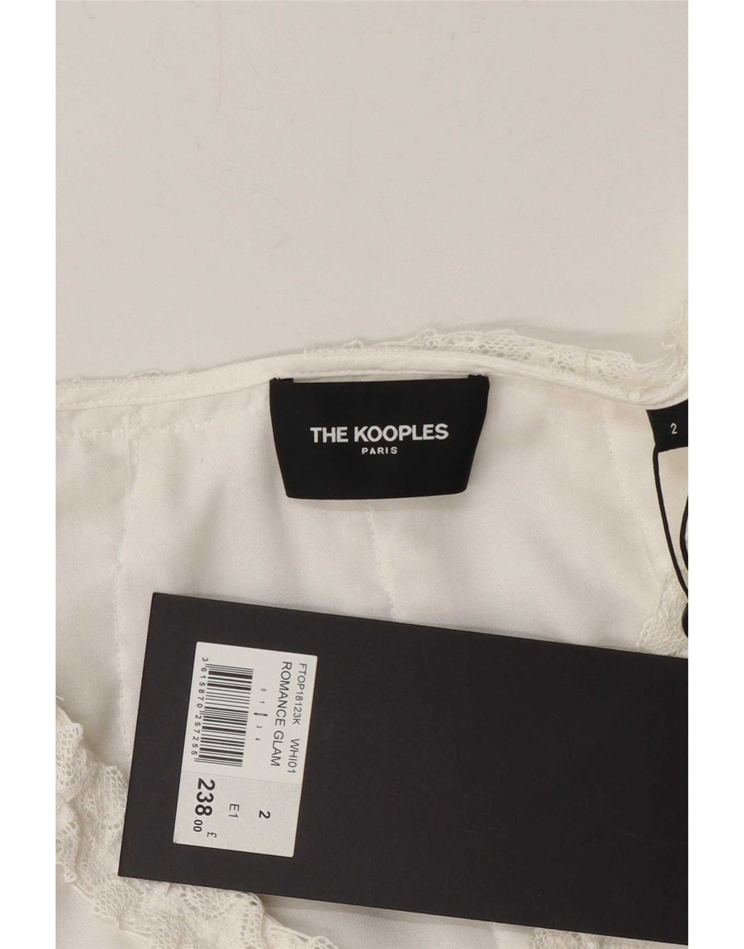 The Kooples Womens Long Sleeve Crop Blouse Top Size 2 Medium White Designer