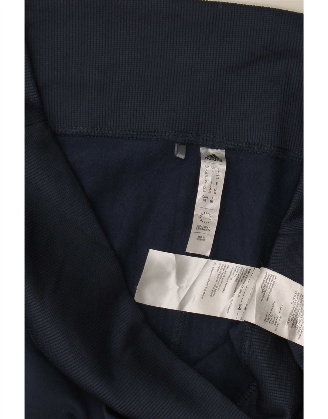 Adidas Womens Aeroready Leggings UK 16/18 Large Navy Blue Polyester