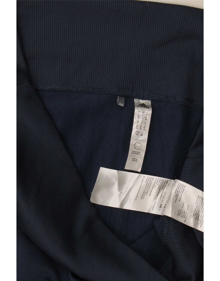 Adidas Womens Aeroready Leggings UK 16/18 Large Navy Blue Polyester