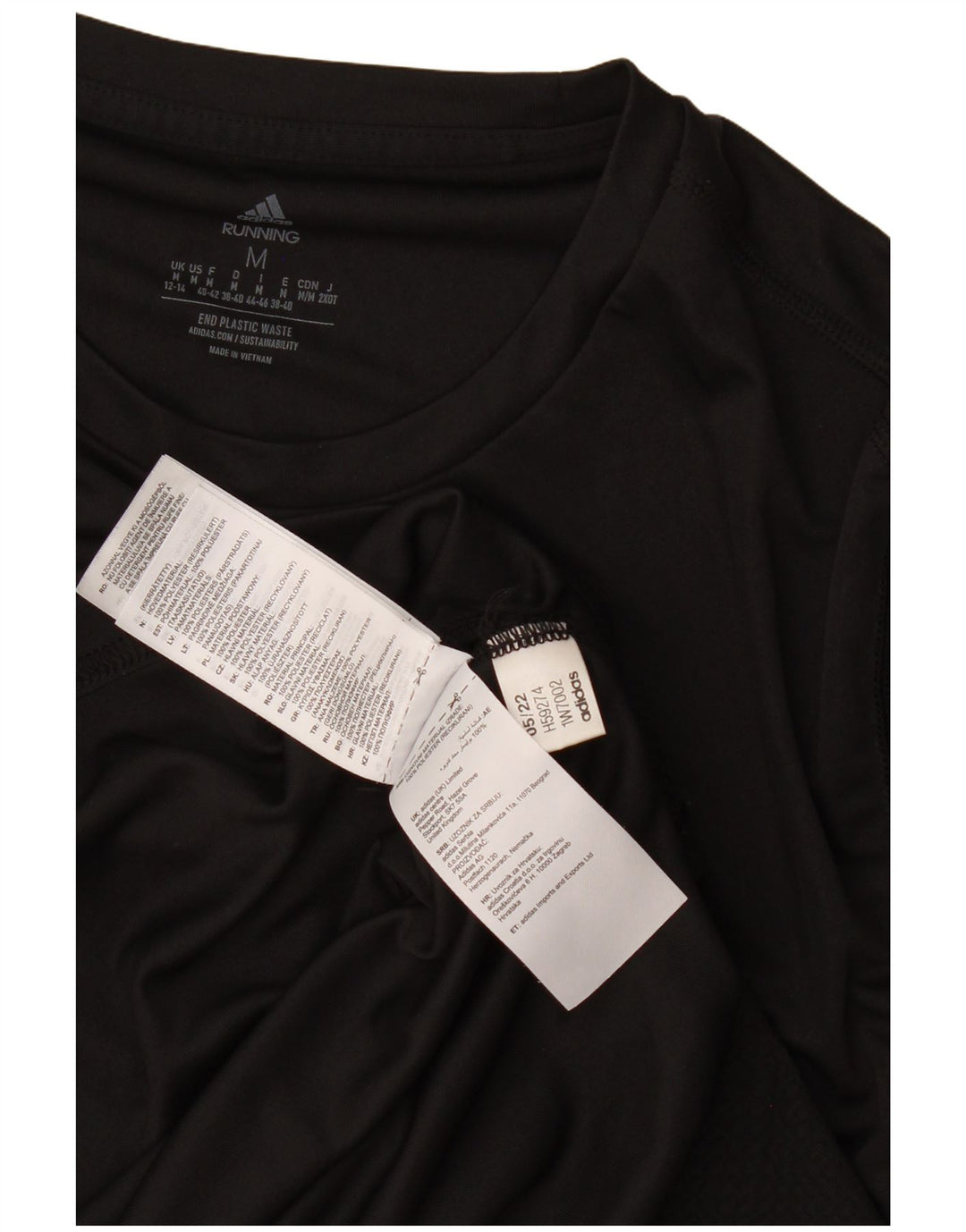 Adidas Womens Aeroready T-Shirt Top UK 12/14 Medium Black Polyester