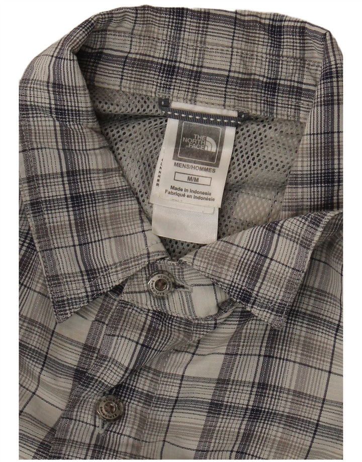 The North Face Mens Shirt Medium Grey Check Cotton