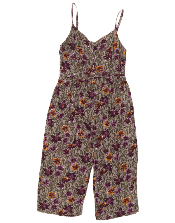Fat Face Womens Sleeveless Jumpsuit UK 14 Large Multicoloured Floral