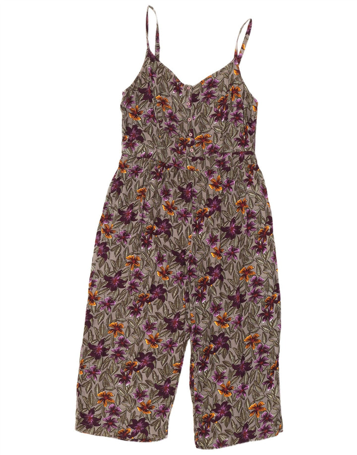 Fat Face Womens Sleeveless Jumpsuit UK 14 Large Multicoloured Floral