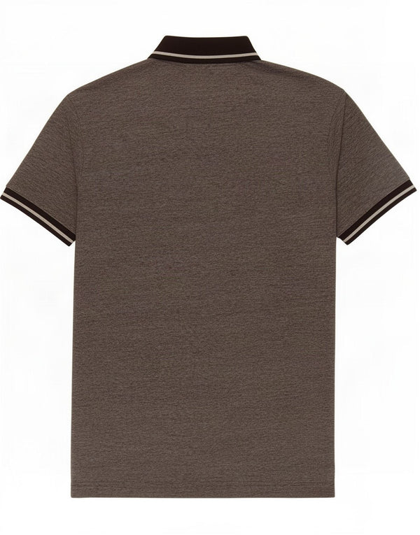 Pierre Cardin Mens Regular Fit Polo Shirt Medium Grey Colourblock Cotton