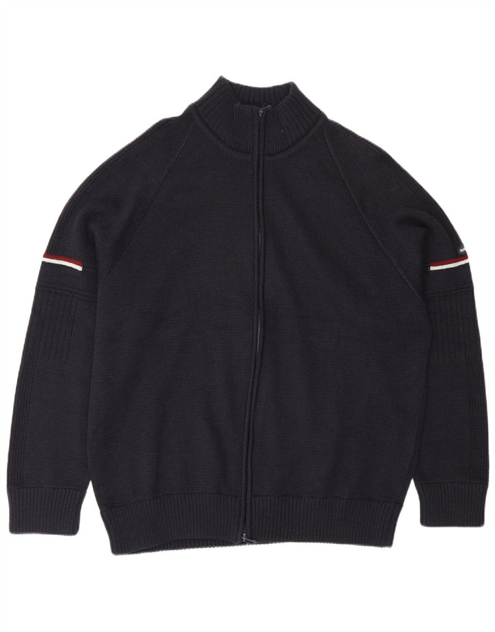 Navigare Mens Cardigan Sweater Large Navy Blue Wool