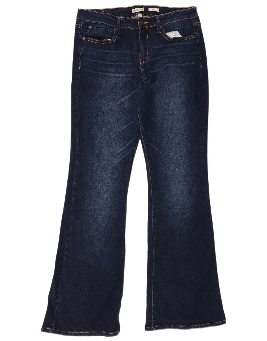 CALVIN KLEIN Womens Flared Jeans US 10 Medium W30 L32 Blue Cotton