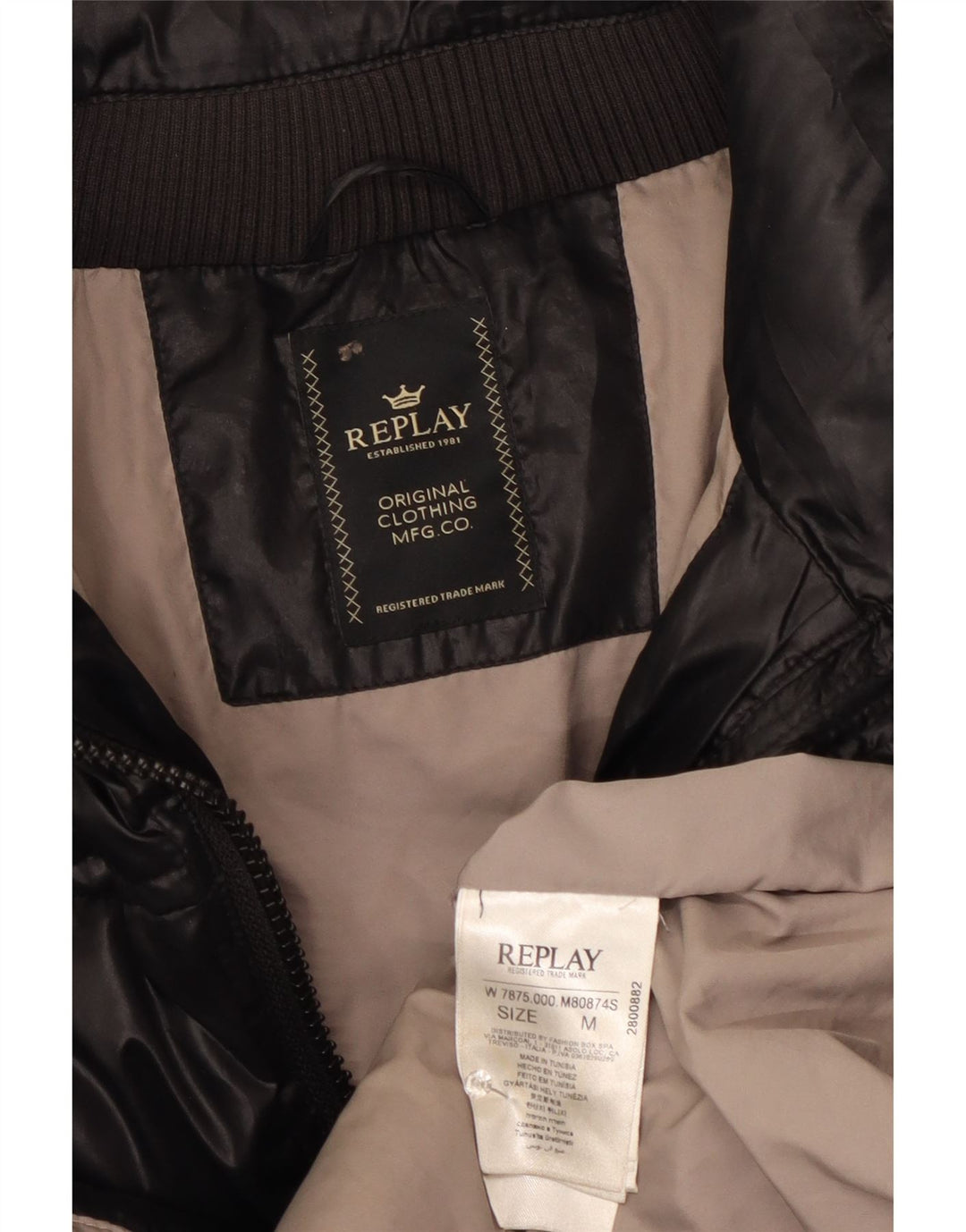 Replay Womens Padded Coat UK 12 Medium Black Polyester