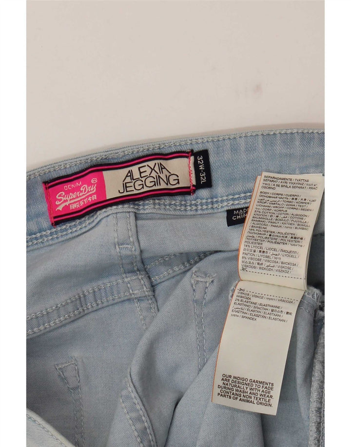 Superdry Womens Jegging Jeans W32 L32 Blue Cotton