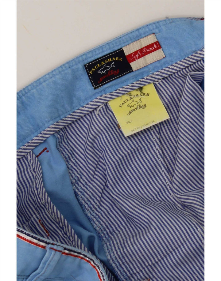 Paul & Shark Mens Chino Shorts W36 Large Blue Cotton