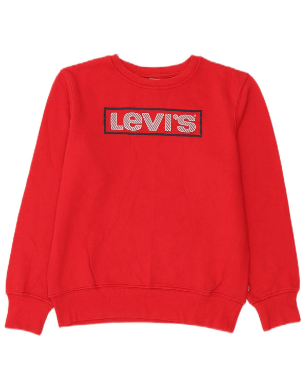 Levi's Boys Graphic Sweatshirt Jumper 15-16 Years Red Cotton