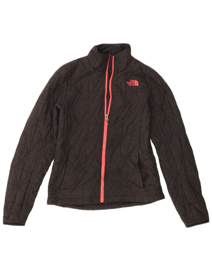 The North Face Womens Quilted Jacket UK 10 Small Grey Polyester