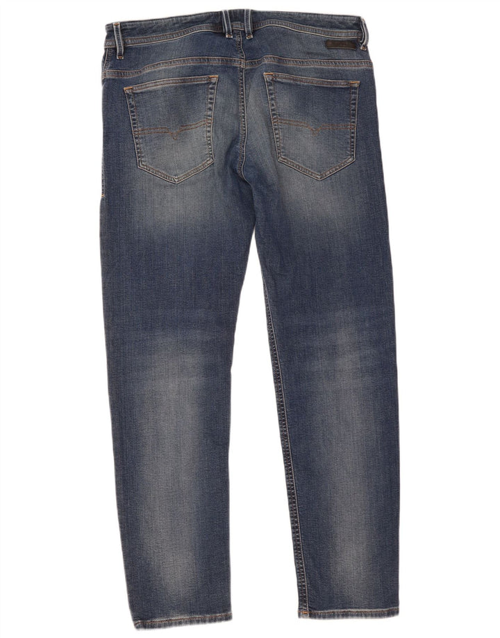 Diesel Mens Slim Jeans W36 L31 Blue Cotton
