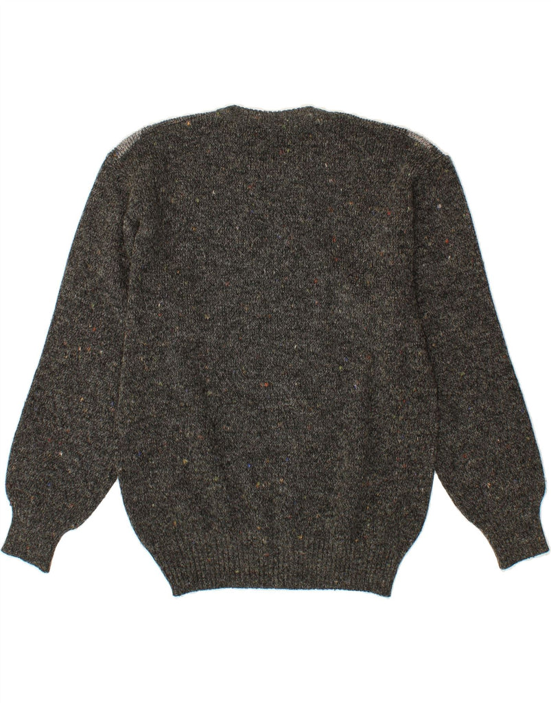 RINALDI Mens Crew Neck Jumper Sweater Large Grey Argyle/Diamond Wool Vintage Rinaldi and Second-Hand Rinaldi from Messina Hembry 