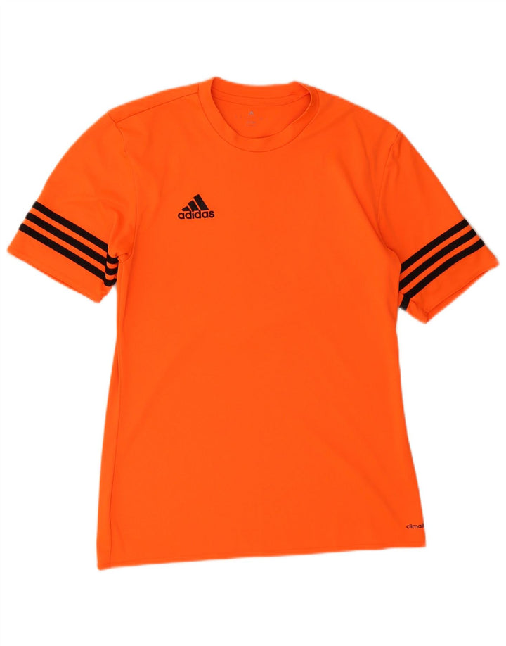 ADIDAS Mens Climalite T-Shirt Top Small Orange Polyester