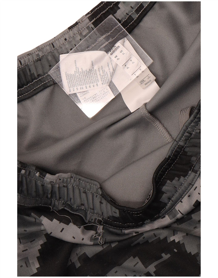 ADIDAS Mens Tracksuit Trousers XL  Grey Camouflage Polyester