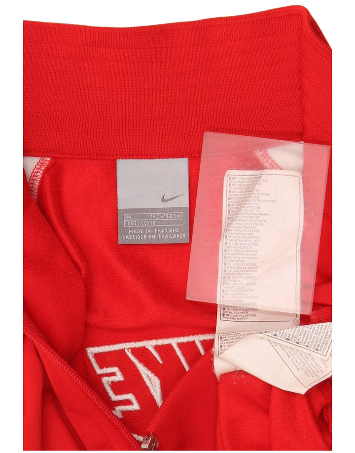 Nike Boys Graphic Tracksuit Top Jacket 10-11 Years Medium Red Colourblock