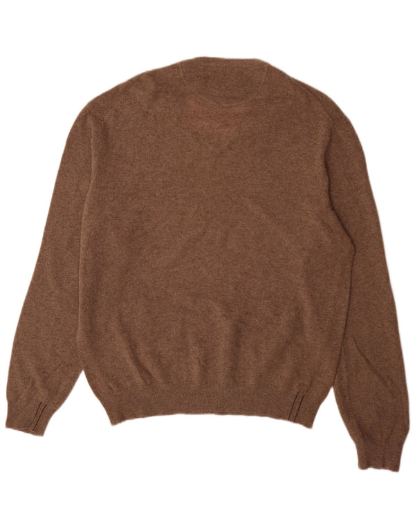 Marlboro Classics Mens V-Neck Jumper Sweater XL Brown