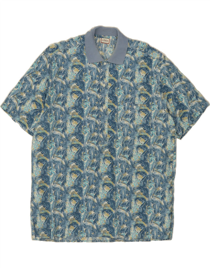 MCGREGOR Mens Abstract Pattern Pullover Shirt Size 15 3/4 40 Medium Blue Vintage McGregor and Second-Hand McGregor from Messina Hembry 