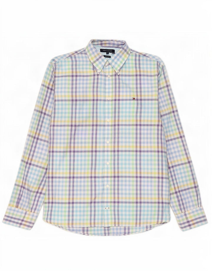 Tommy Hilfiger Mens Shirt XL Multicoloured Gingham Linen