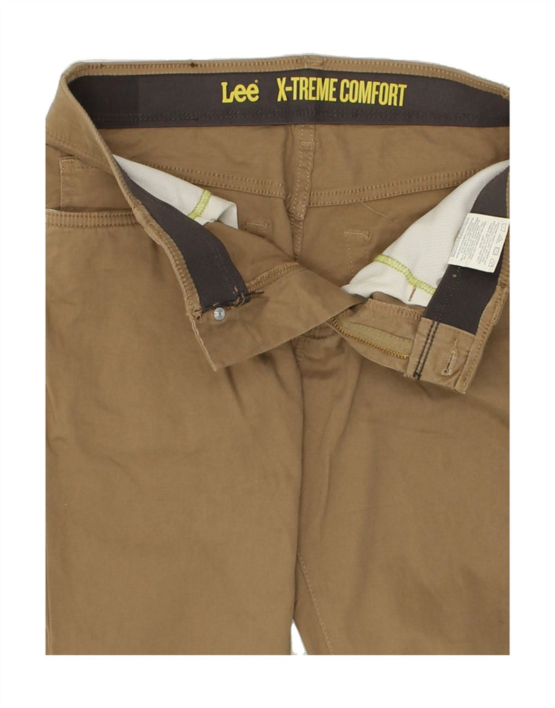 LEE Boys Straight Casual Trousers 15-16 Years W28 L28  Brown Cotton | Vintage Lee | Thrift | Second-Hand Lee | Used Clothing | Messina Hembry 