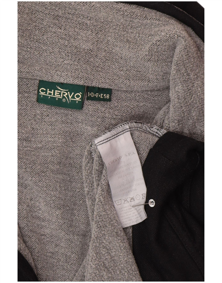 Chervo Mens Zip Neck Sweatshirt Jumper IT 58 3XL Black Polyamide