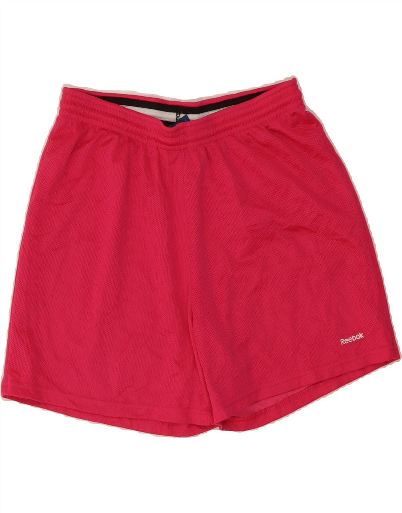 REEBOK Womens Sport Shorts UK 10 Small  Pink Polyester Vintage Reebok and Second-Hand Reebok from Messina Hembry 