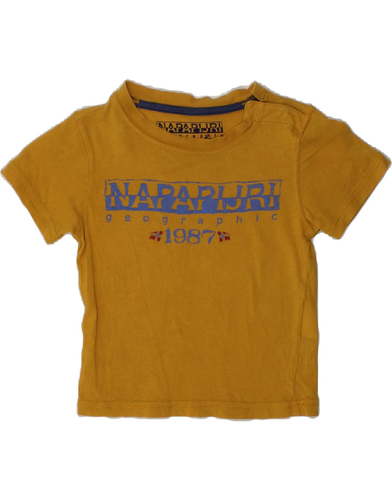 NAPAPIJRI Baby Boys Graphic T-Shirt Top 18-24 Months Yellow | Vintage Napapijri | Thrift | Second-Hand Napapijri | Used Clothing | Messina Hembry 