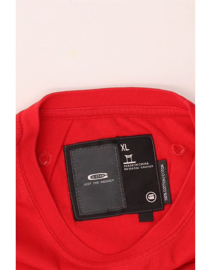 G-STAR Mens T-Shirt Top XL Red Cotton Vintage G-Star and Second-Hand G-Star from Messina Hembry 
