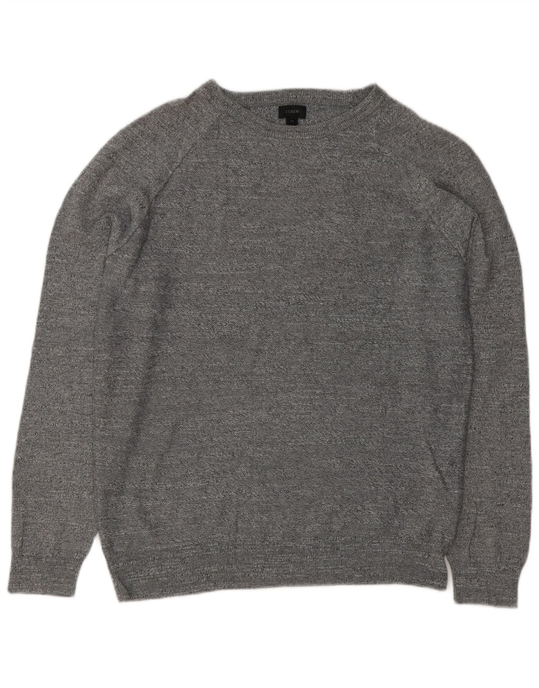 J. Crew Mens Crew Neck Jumper Sweater Medium Grey Flecked Cotton