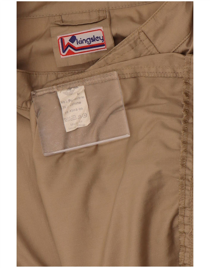 Kingsley Mens Bomber Jacket UK 38 Medium Beige Polyester