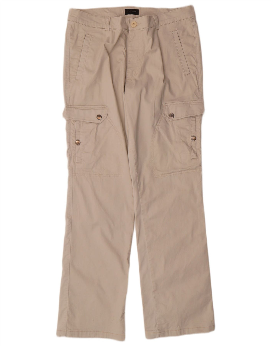 Sergio Tacchini Mens Bootcut Cargo Trousers W36 L32 Beige Cotton