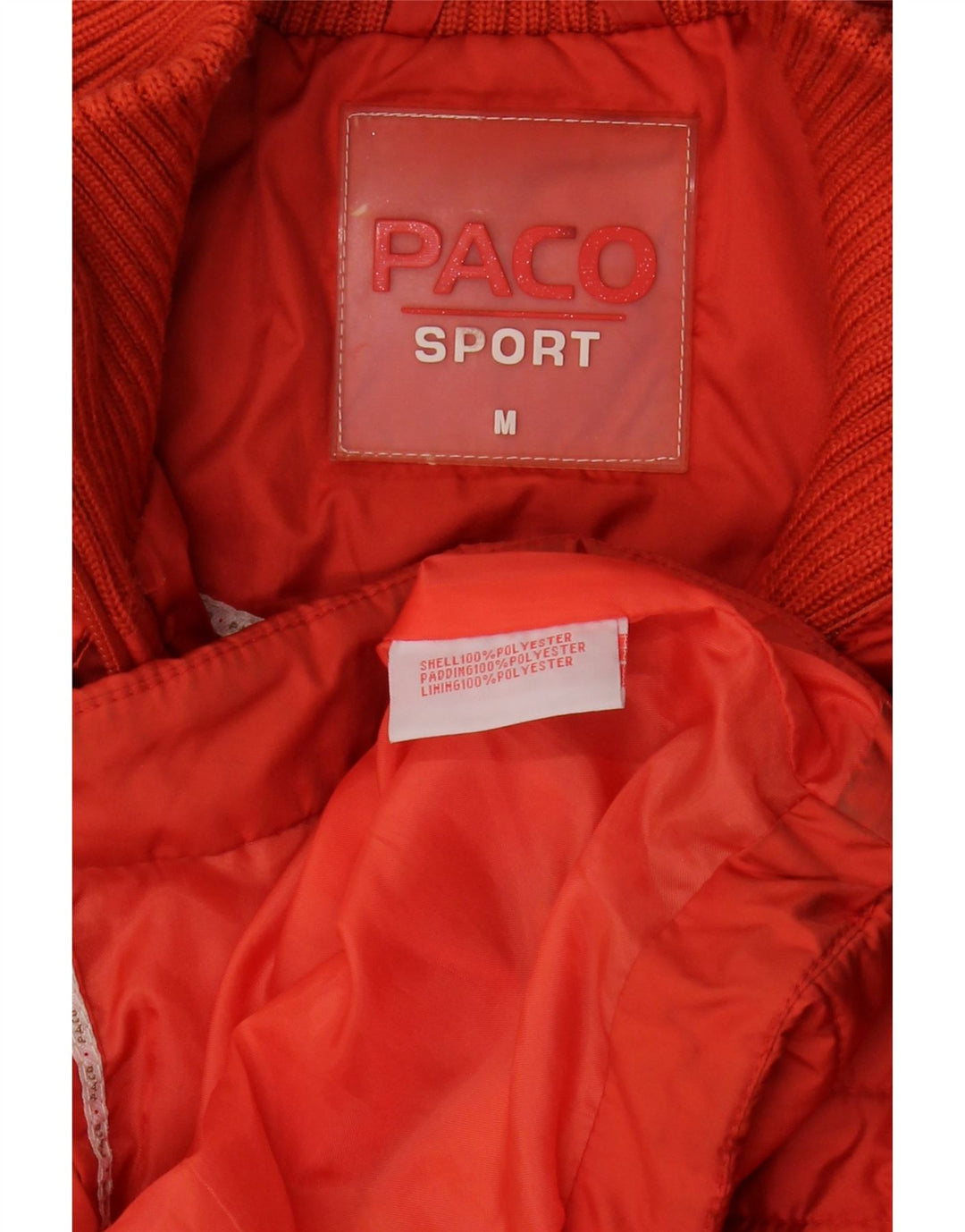 PACO Womens Padded Gilet UK 14 Medium Orange Polyester Vintage Paco and Second-Hand Paco from Messina Hembry 