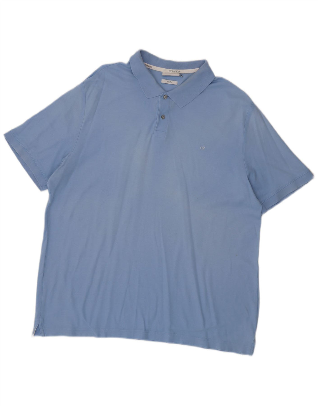 Calvin Klein Mens Slim Fit Polo Shirt 2XL Blue