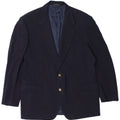 Ferre Mens 2 Button Blazer Jacket IT 54 2XL Navy Blue Virgin Wool