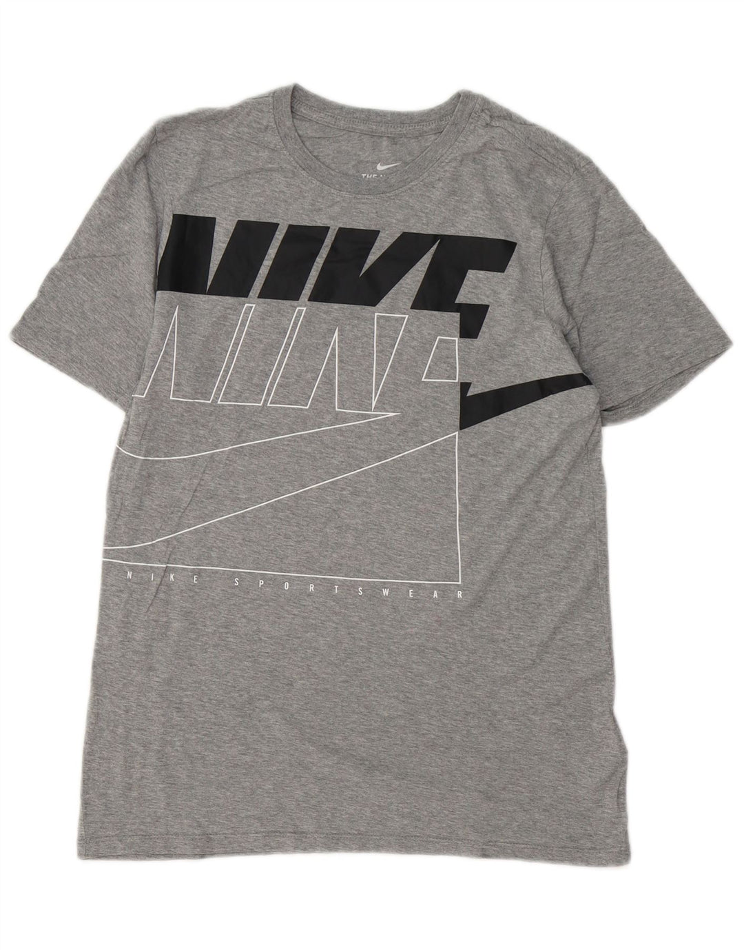 NIKE Mens Athletic Fit  Graphic T-Shirt Top Small Grey Cotton