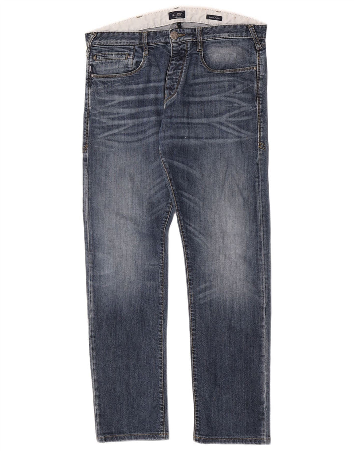 Armani Womens Slim Jeans W33 L31 Blue Cotton