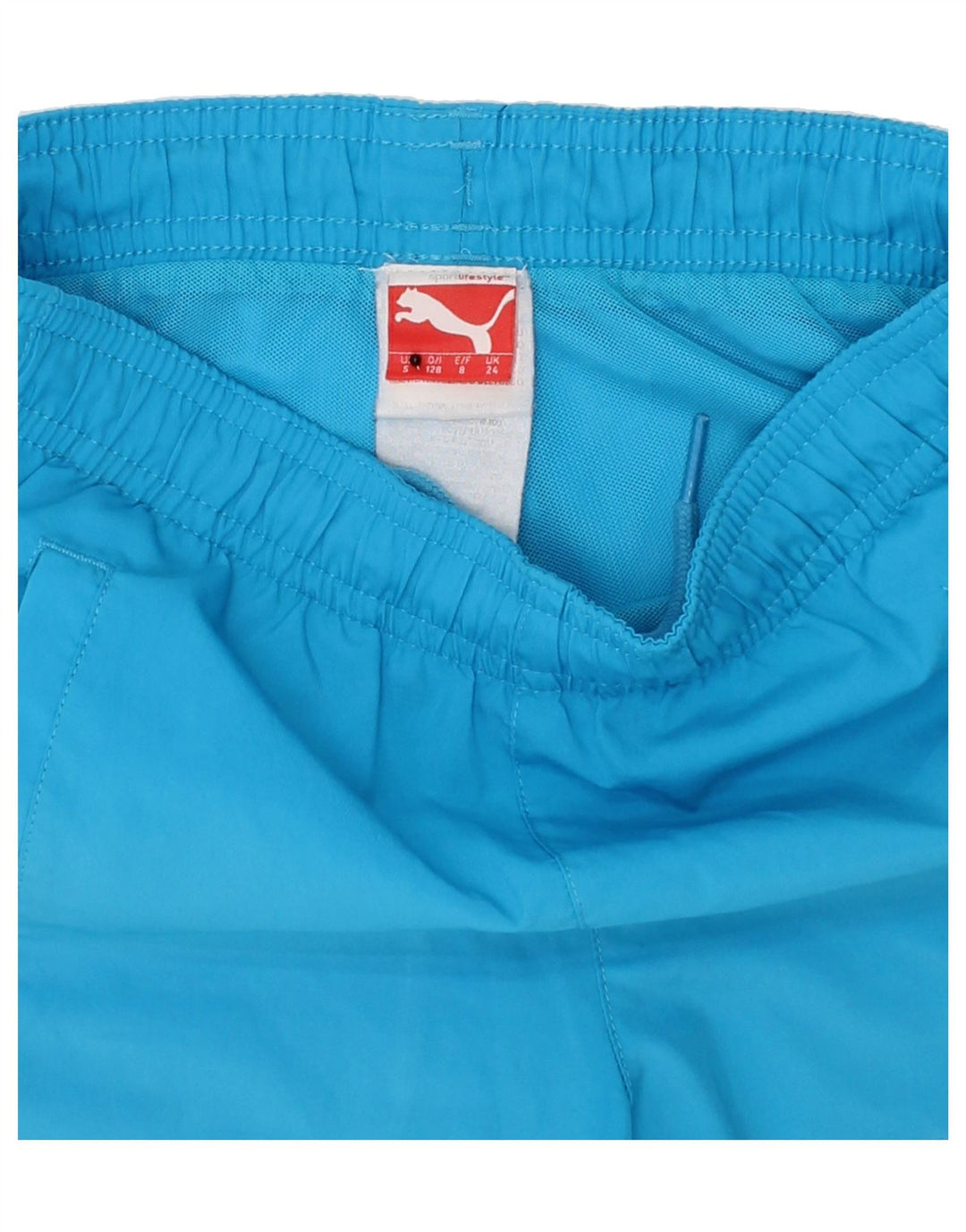PUMA Boys Graphic Sport Shorts 7-8 Years Blue Vintage Puma and Second-Hand Puma from Messina Hembry 