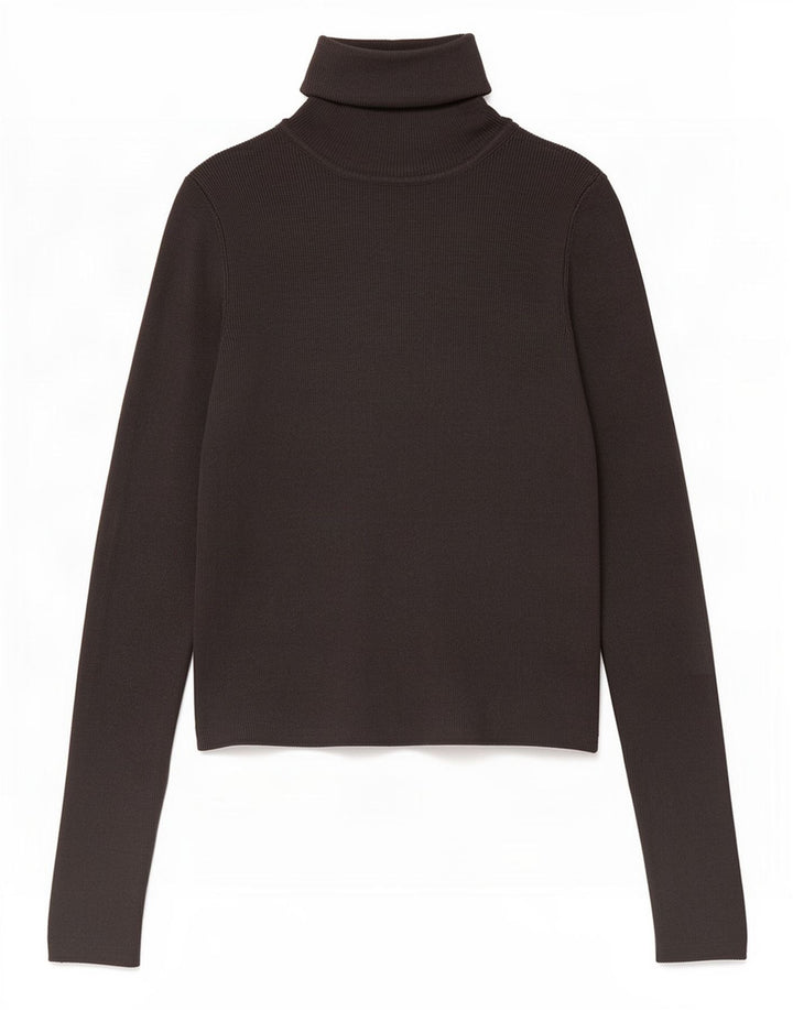 Zara Womens Crop Roll Neck Jumper Sweater UK 12 Medium Grey Viscose