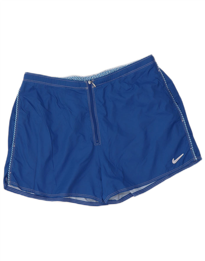 Nike Womens Sport Shorts US 8/10 Medium Blue Nylon