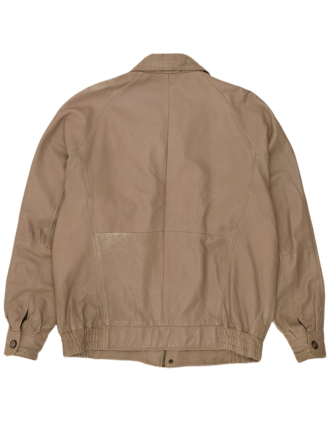 Vintage Mens Leather Jacket UK 42 XL Beige