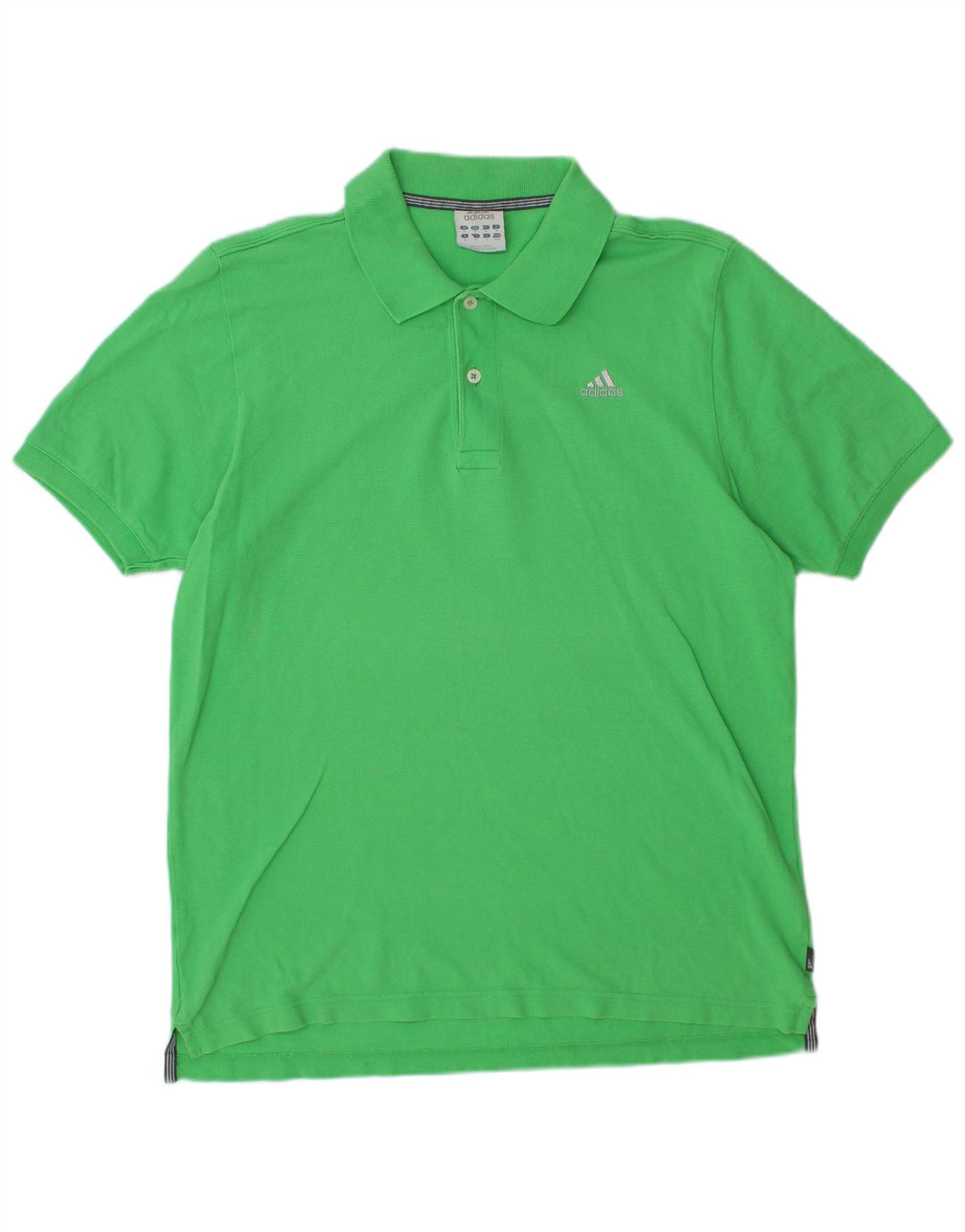 ADIDAS Mens Polo Shirt Medium Green Cotton