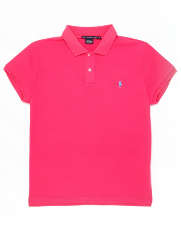 Ralph Lauren Mens Slim Fit Polo Shirt XL Pink Cotton