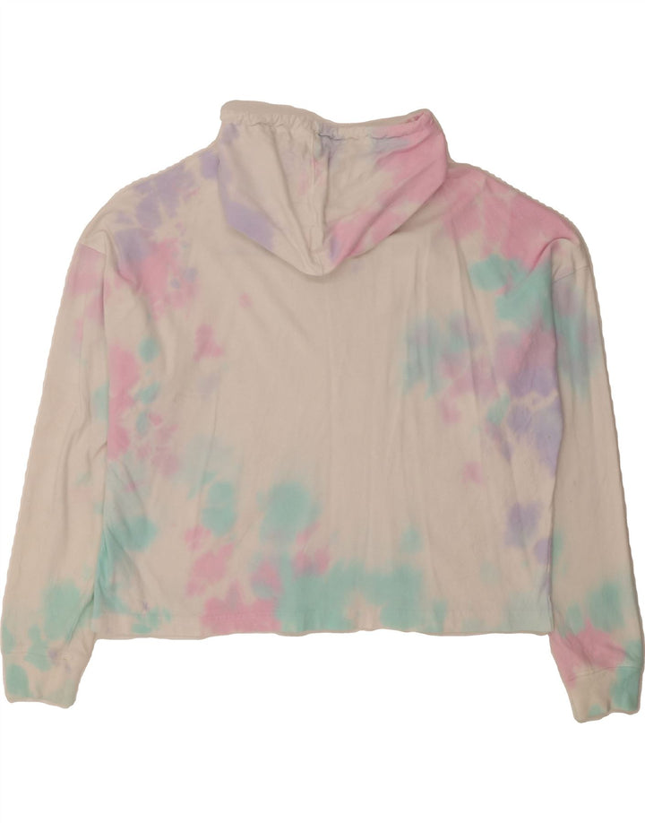 CHAMPION Womens Oversized Hoodie Jumper UK 16 Large Multicoloured Tie Dye Vintage Champion and Second-Hand Champion from Messina Hembry 